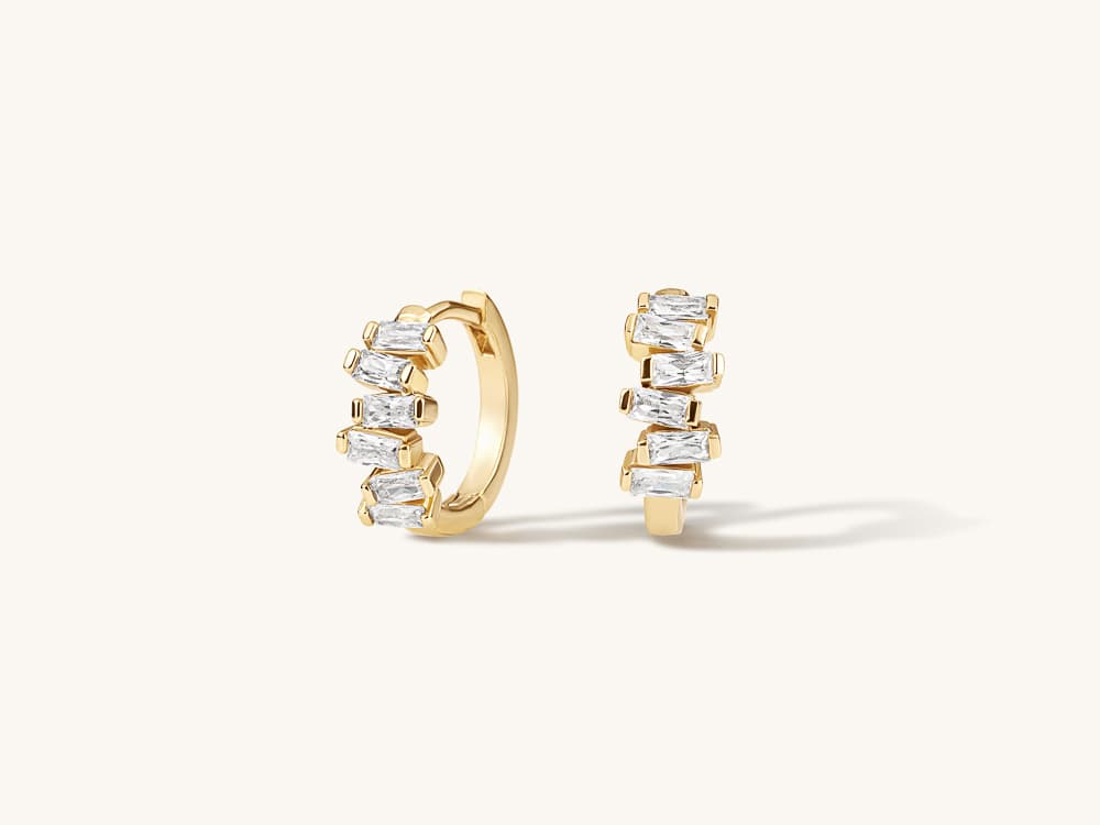 Gold jewellery photographed to show its shape and finish