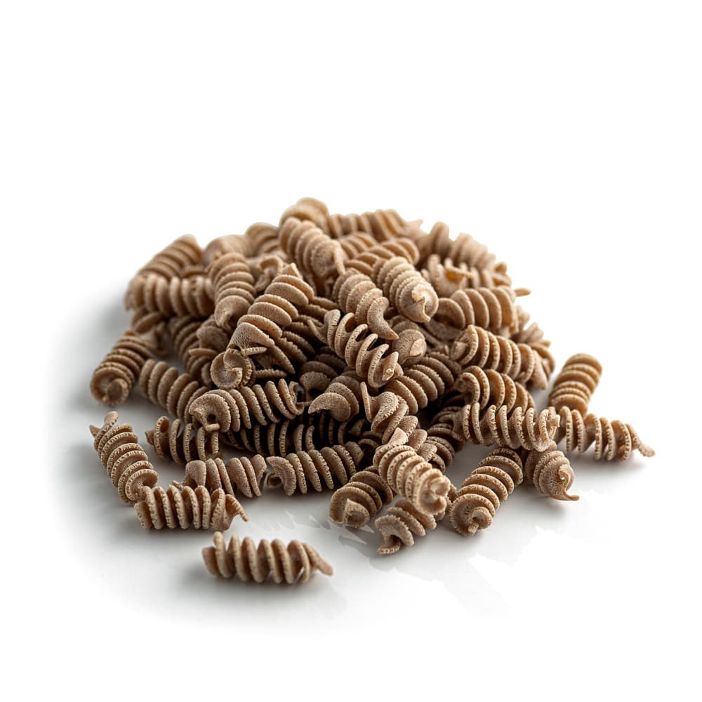 Spelt fusilli food packshot - professional product photography UK