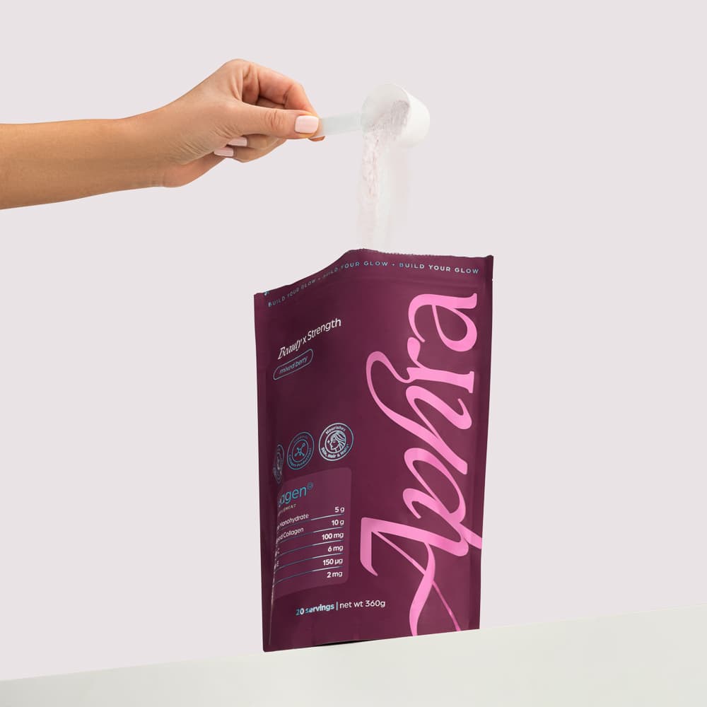 Health and wellness lifestyle - Aphra supplement product photography