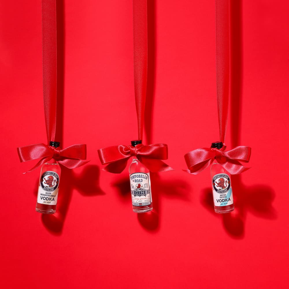 Seasonal bottle photography - Christmas, summer and occasion imagery UK