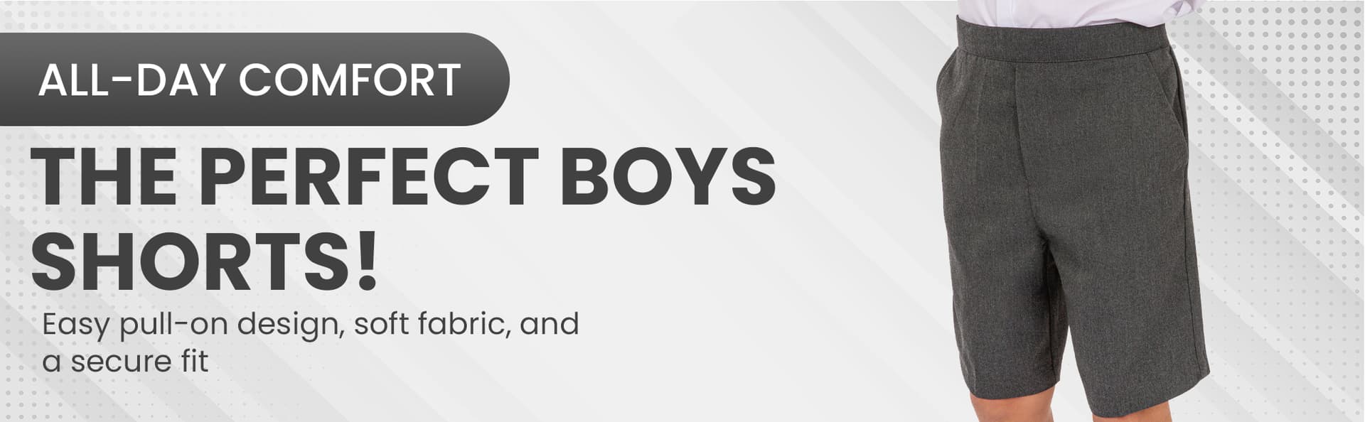 A+ Content branded banner module for boys school clothing range