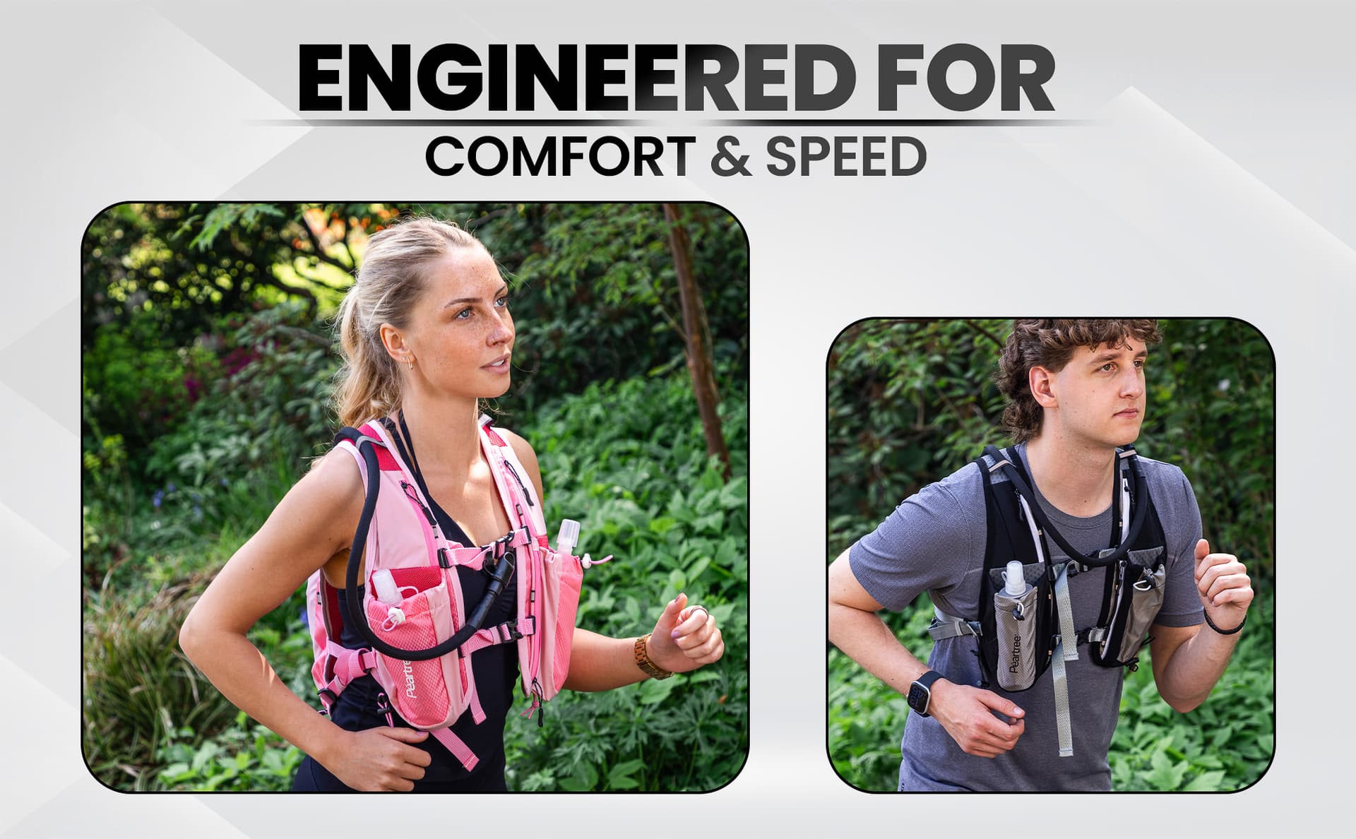 A+ Content lifestyle module showing running vest in context