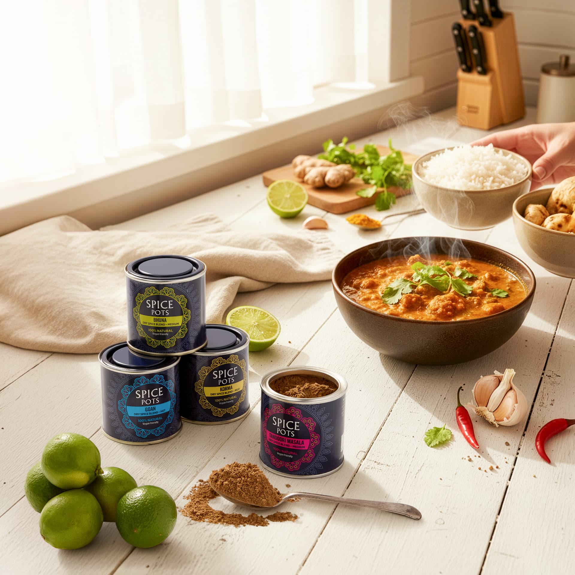 Spice Pots digital composite lifestyle - Amazon DCL UK