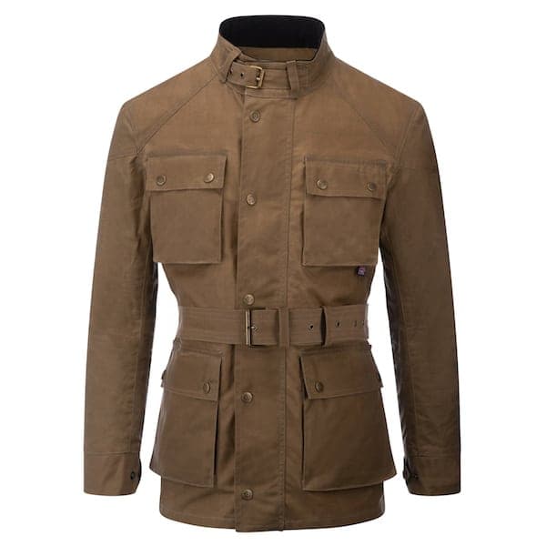 Brown jacket photographed to show shape and construction