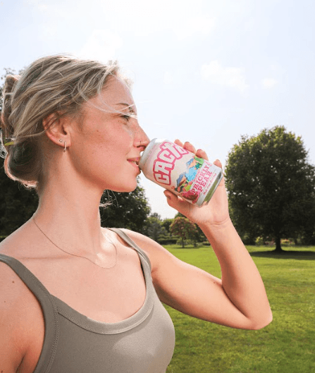 Model On-model food and drink photography - product in use imagery UK