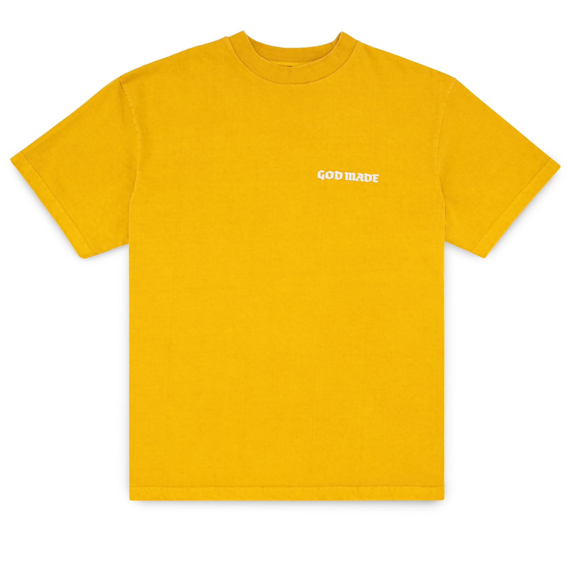 Yellow t-shirt on ghost mannequin studio packshot - clothing photography UK